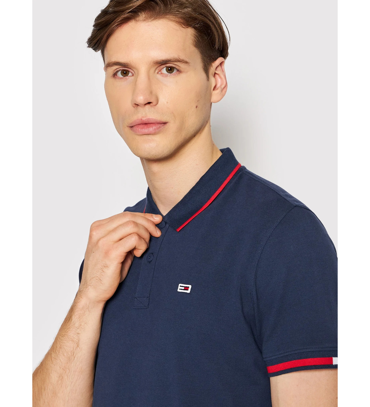 Tommy Jeans - TJM REG FLAG CUFFS POLO Size S